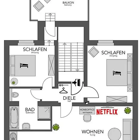 Secret Hideaways Tropical Feeling Mit 2 Schlafzimmer Nahe L Messe L Flughafen L Hbf Apartment Duisburg